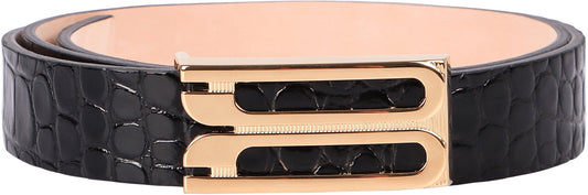 Jumbo Frame belt in printed leather ACC