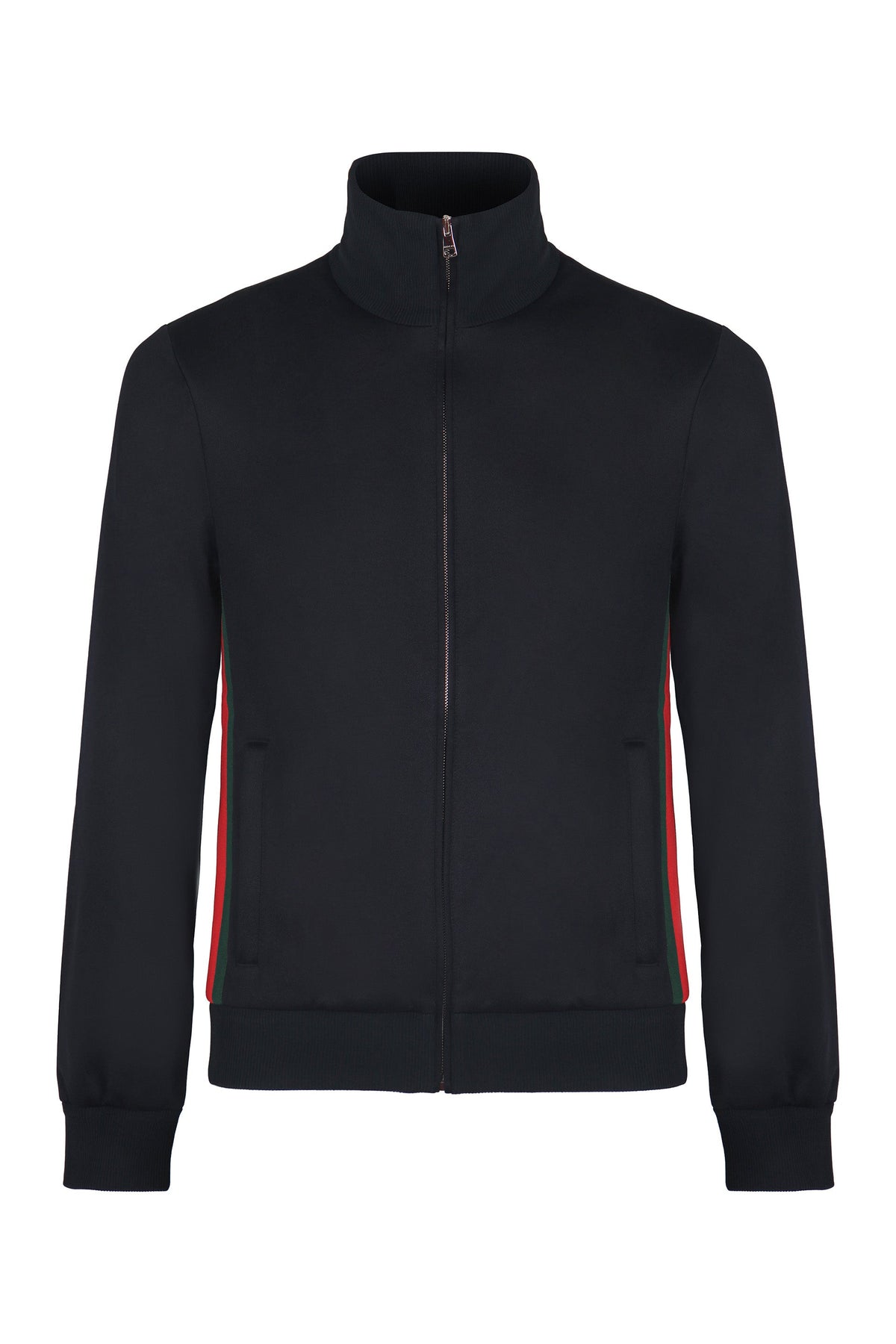 Technical jersey jacket with zip and web tape RTW