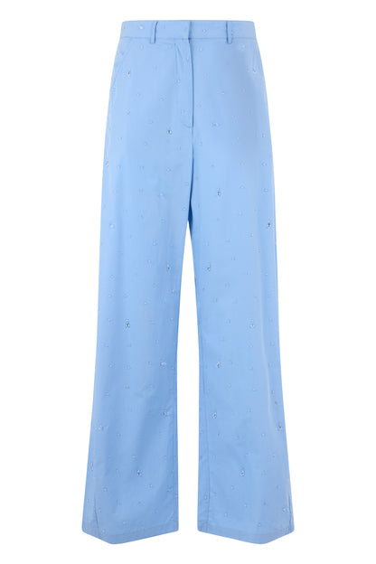 Straight trousers with decorative crystals RTW