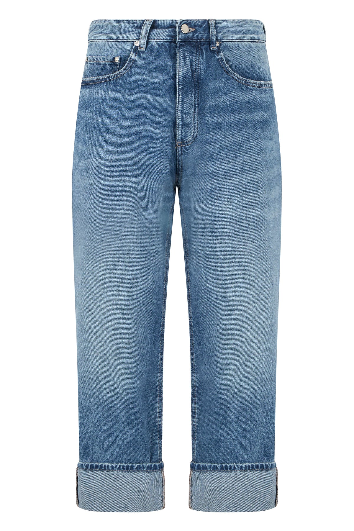 Straight jeans in cotton with cuff RTW