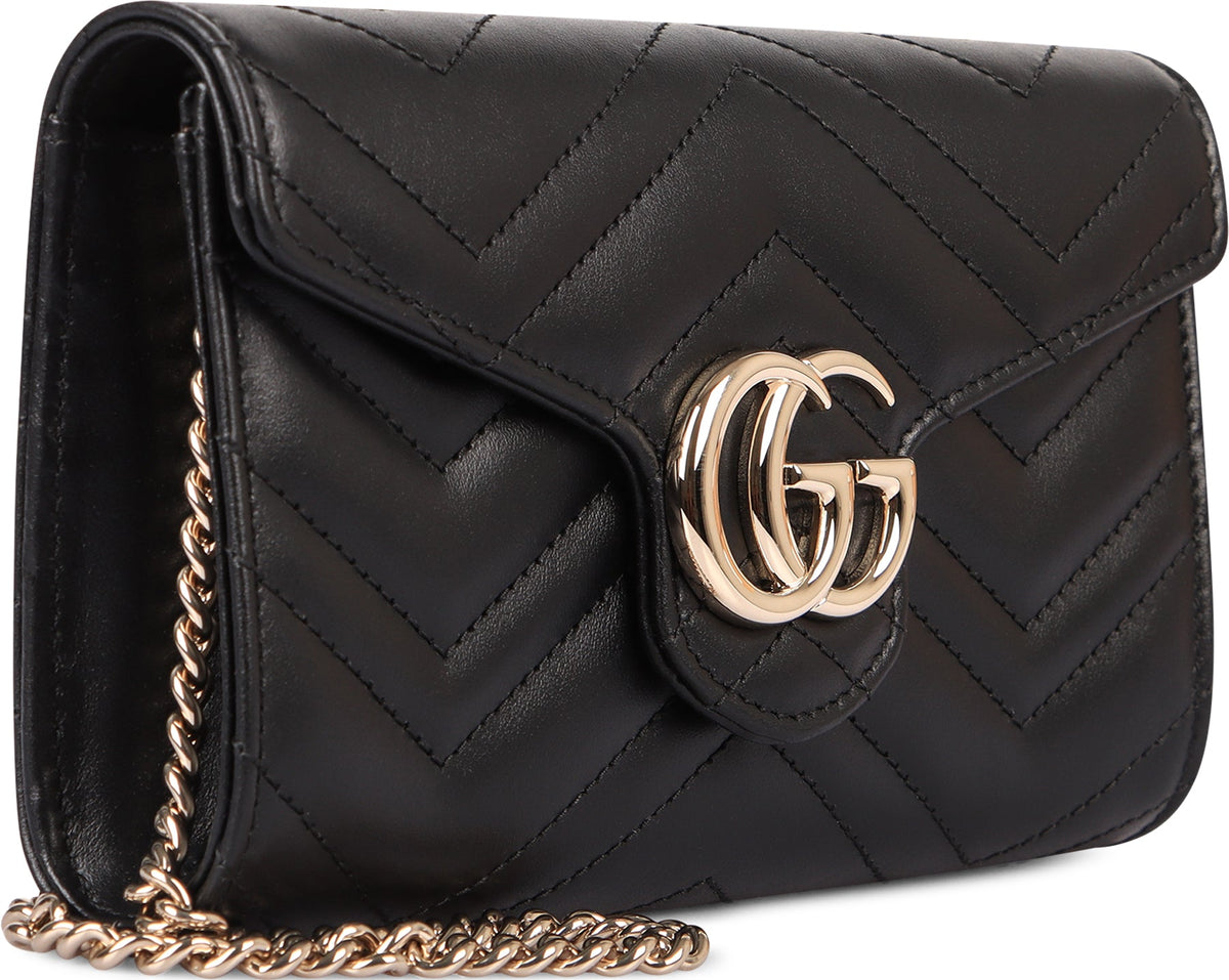 Gucci GG Marmont leather wallet on chain