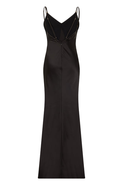 Long dress with V-neck RTW