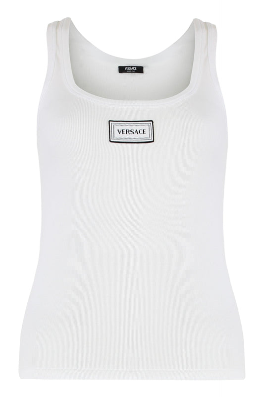 Ribbed stretch tank top in cotton RTW
