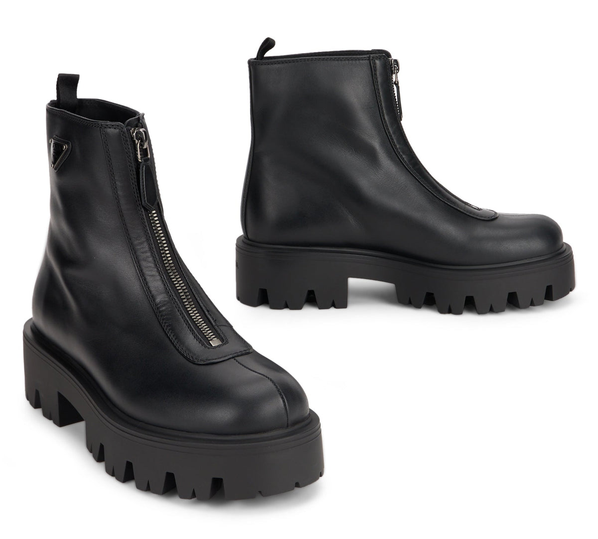 Leather boots with zipper SHOES