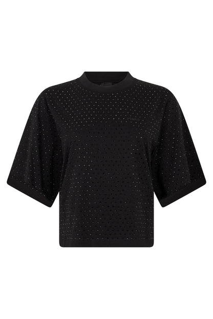 Cotton t-shirt with rhinestones RTW