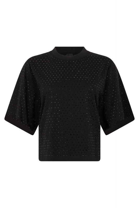 Cotton t-shirt with rhinestones RTW