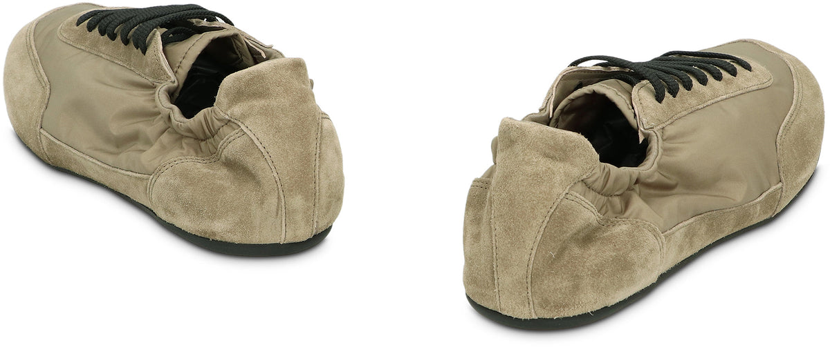 Sneakers Collapse in Re-Nylon and suede leather SHOES