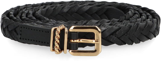 Woven leather belt ACC