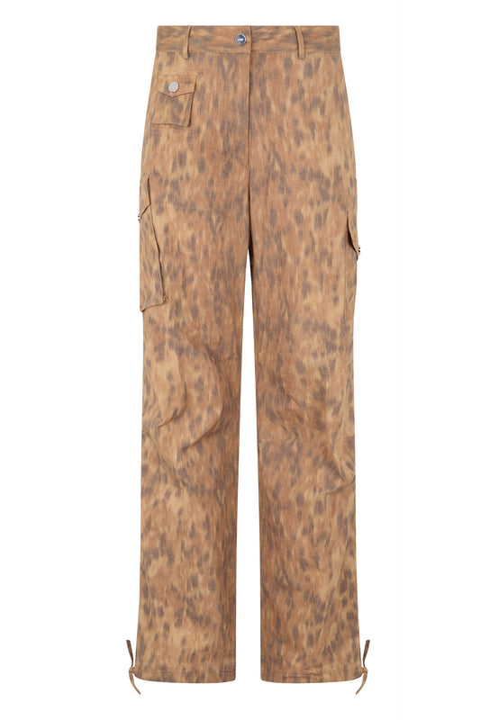 Printed cotton cargo pants RTW