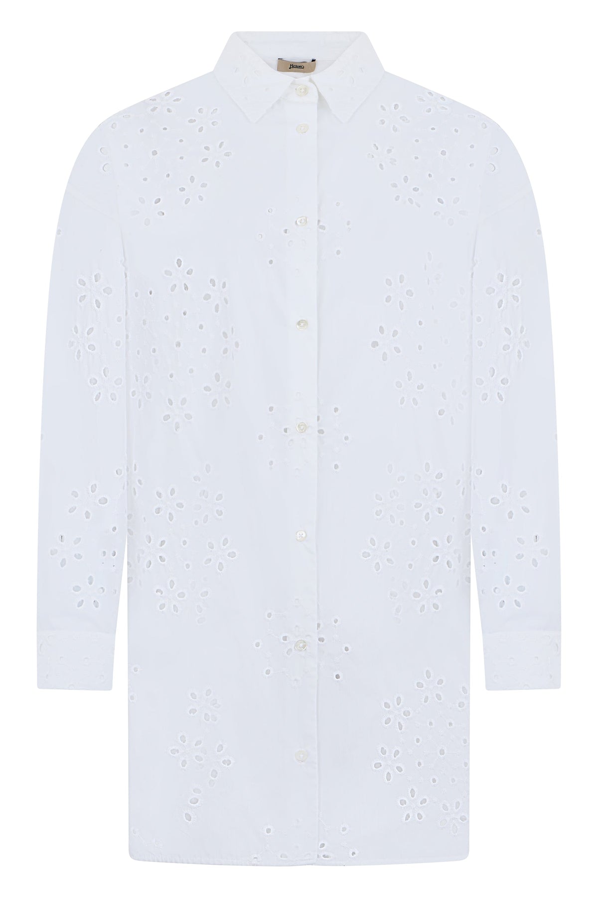 Cotton shirt with sangallo lace RTW