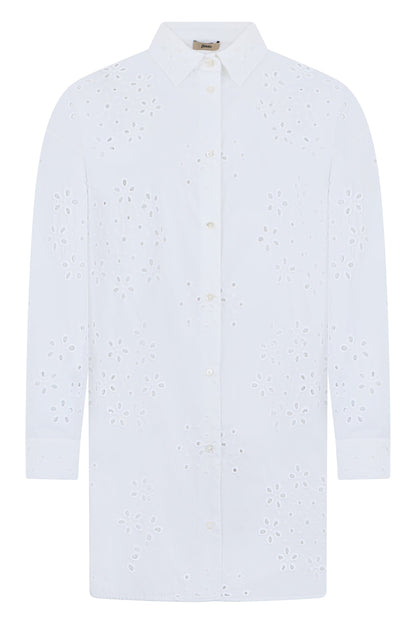 Cotton shirt with sangallo lace RTW