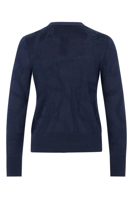 Cardigan With V-neck and Jacquard Pattern RTW