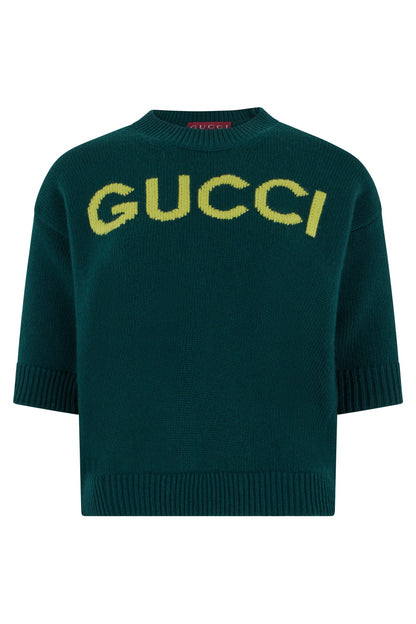 Top in soft wool with inlays RTW