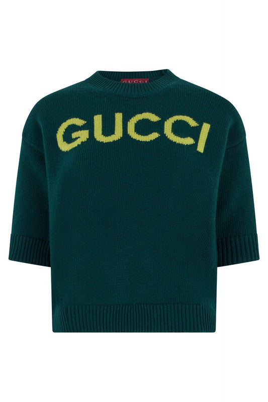 Top in soft wool with inlays RTW