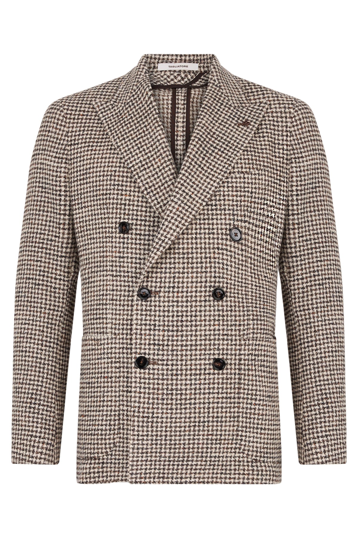 Double-breasted jacket in worked fabric RTW