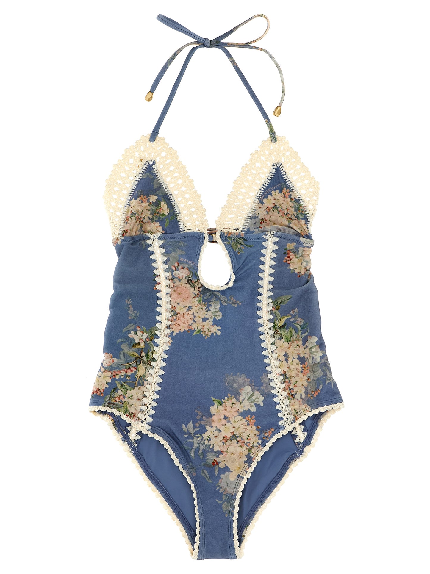 'Cascadian Keyhole Crochet' one-piece swimsuit Beachwear