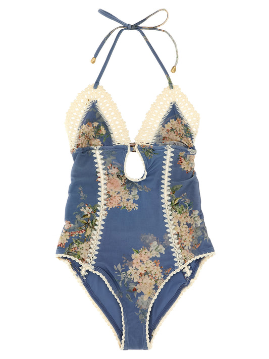 'Cascadian Keyhole Crochet' one-piece swimsuit Beachwear
