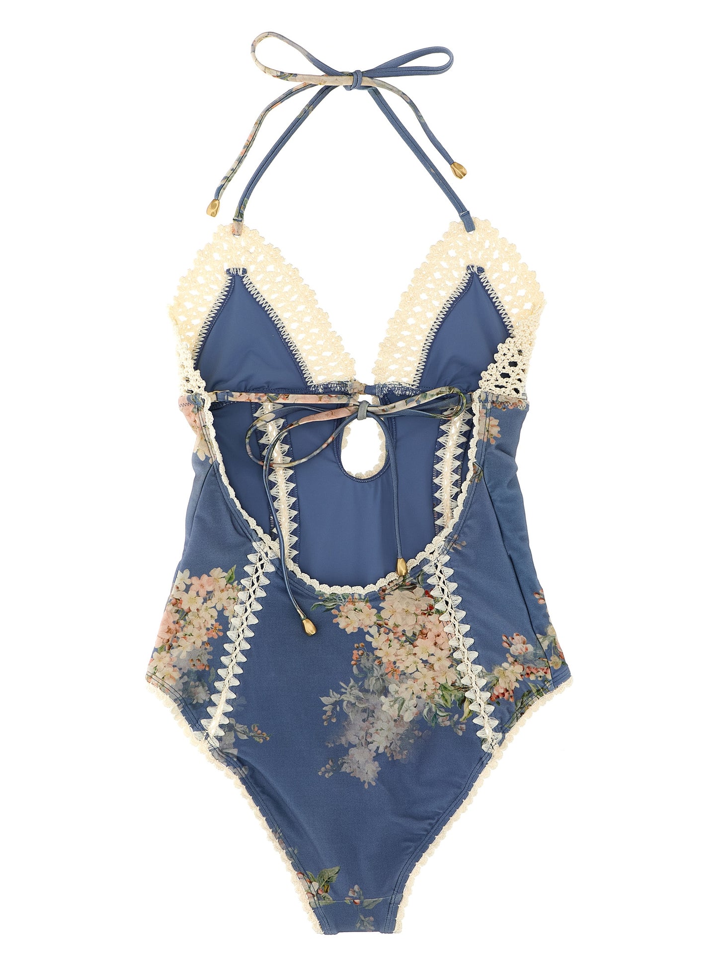 'Cascadian Keyhole Crochet' one-piece swimsuit Beachwear