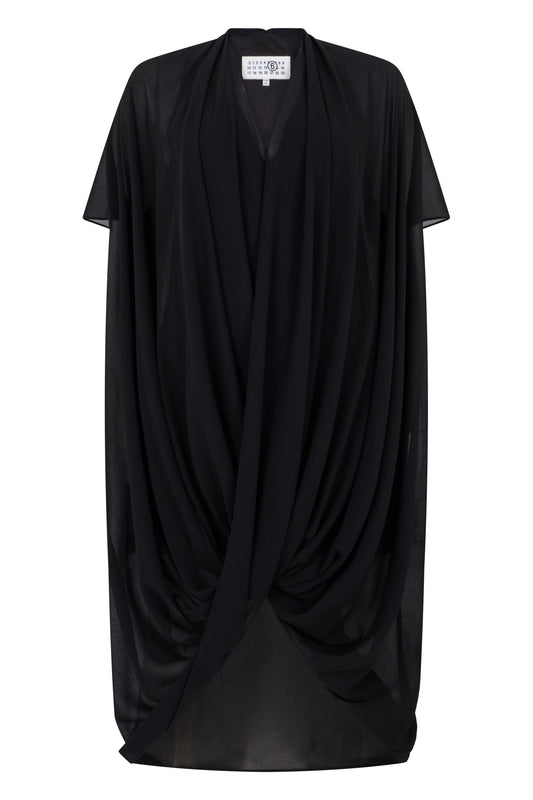 Asymmetric Dress with Draping RTW