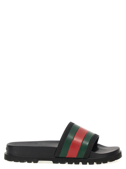 'Pursuit track' slides Sandals