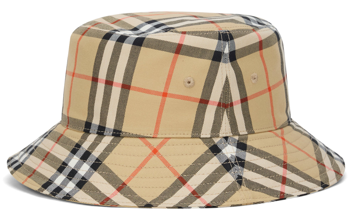 Bucket hat with checkered pattern ACC