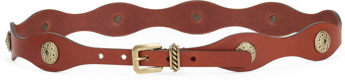 Etro Leather belt with jewel studs