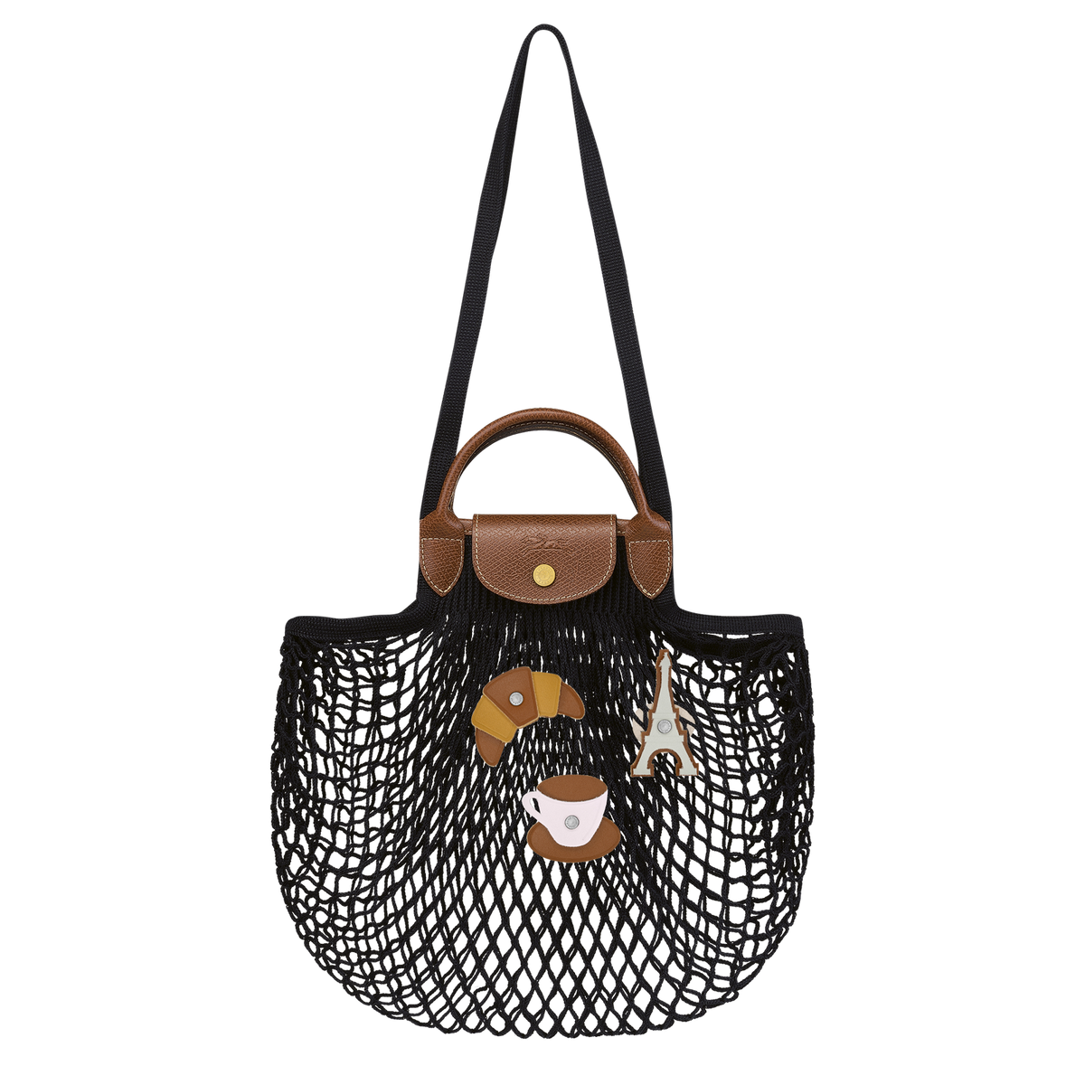 Longchamp Le Pliage Filet mesh-knit bag