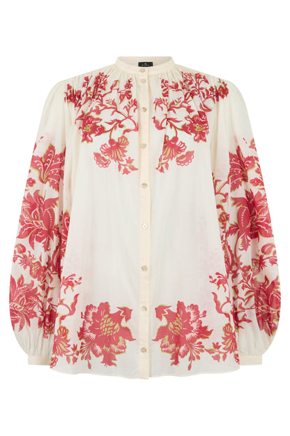Cotton shirt with floral print RTW