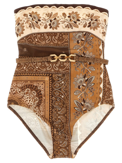 'Lucky Bandeau' one-piece swimsuit Beachwear