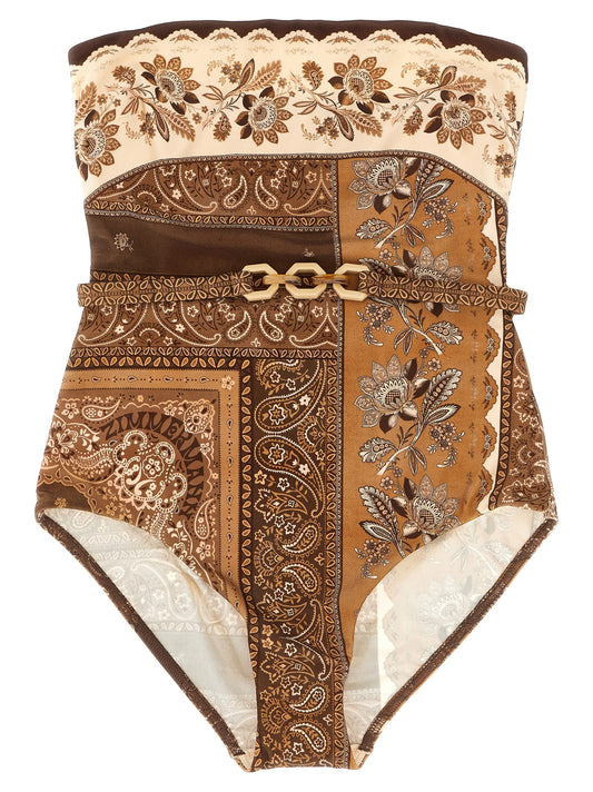 'Lucky Bandeau' one-piece swimsuit Beachwear