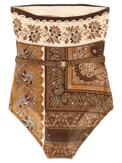 'Lucky Bandeau' one-piece swimsuit Beachwear