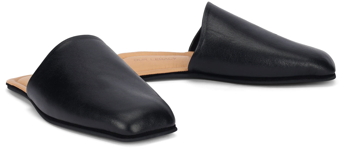 Mule Cigarr in black leather RTW