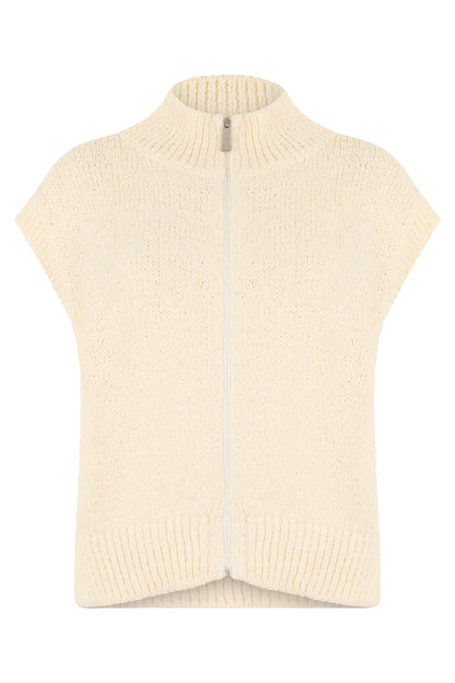 High collar sweater with zip RTW