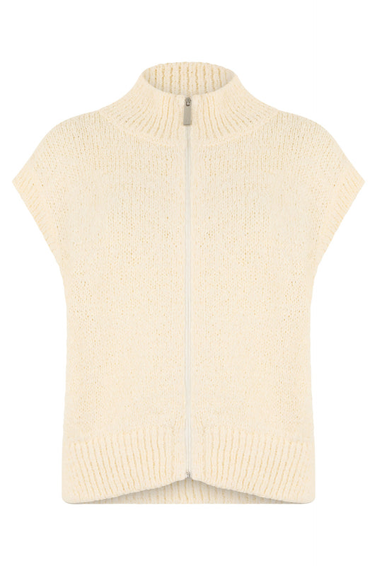 High collar sweater with zip RTW