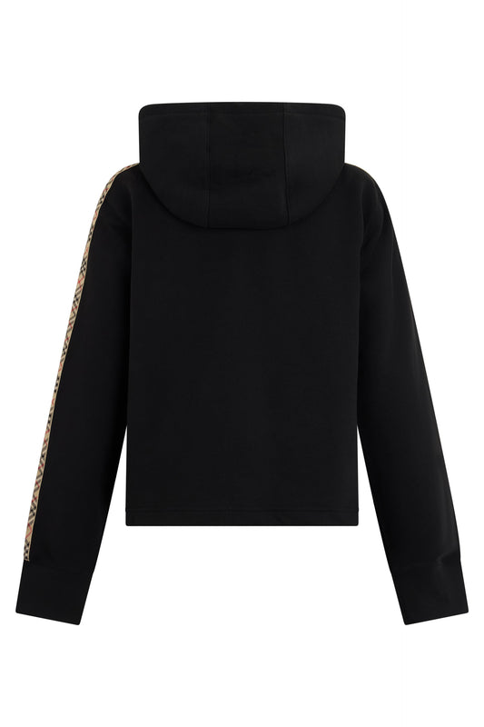 Hoodie with check finish RTW