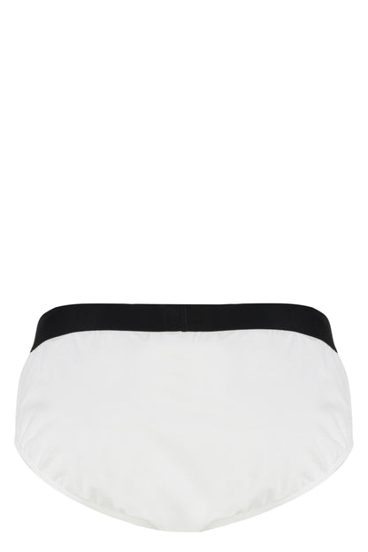 Set of three cotton briefs with logoed elastic band RTW