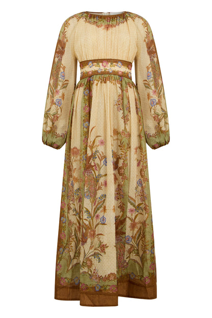 Long dress with puff sleeves RTW
