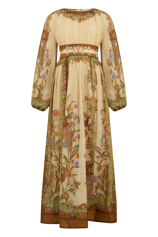 Long dress with puff sleeves RTW