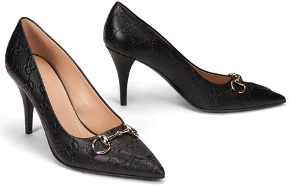 Décolleté Erin Gucci in leather with monogram RTW