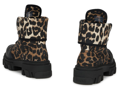 Leopard Print Ankle Boot with Sturdy Sole SHOES