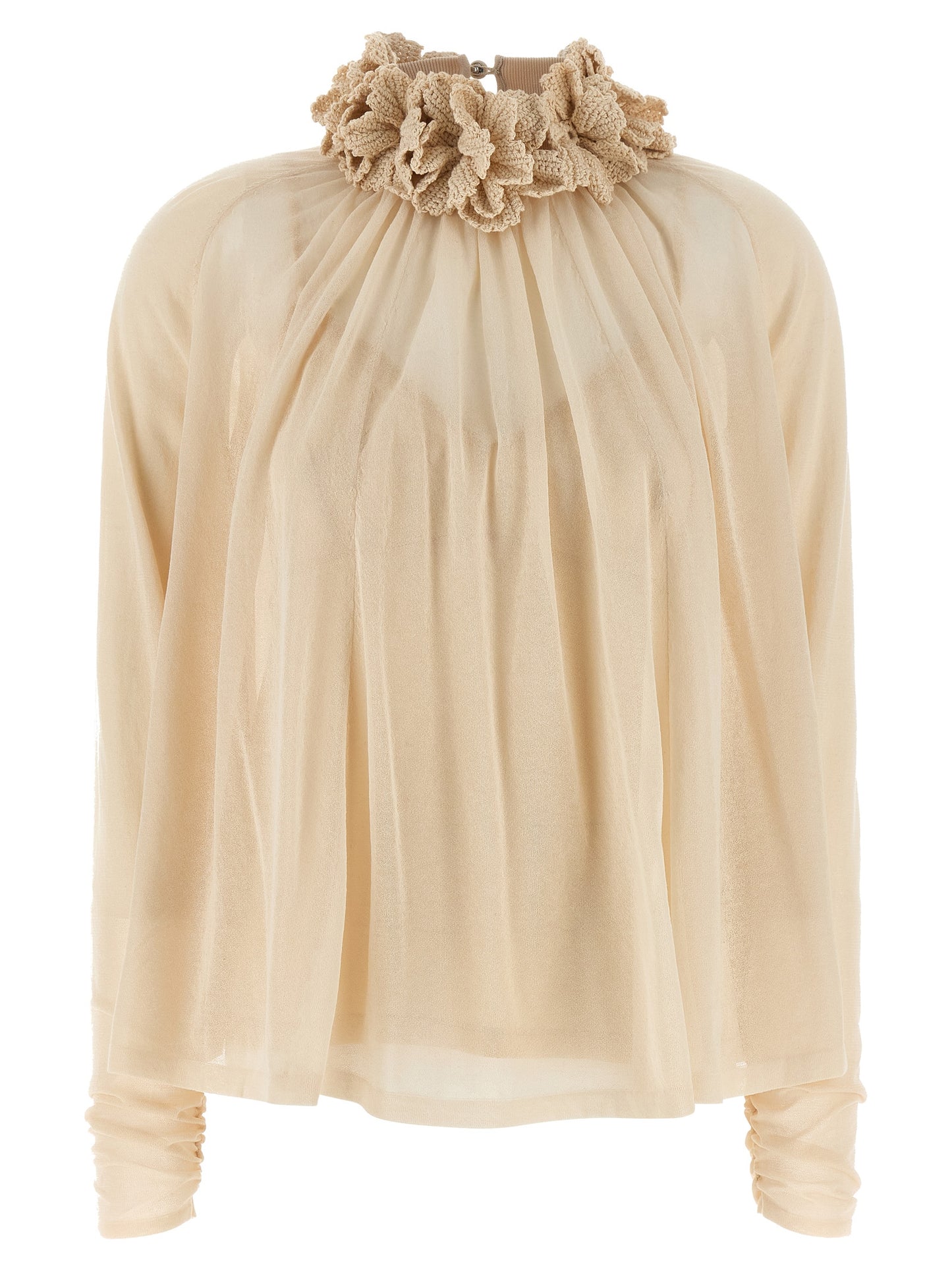 'Hypnotic Crochet Trim' top Tops