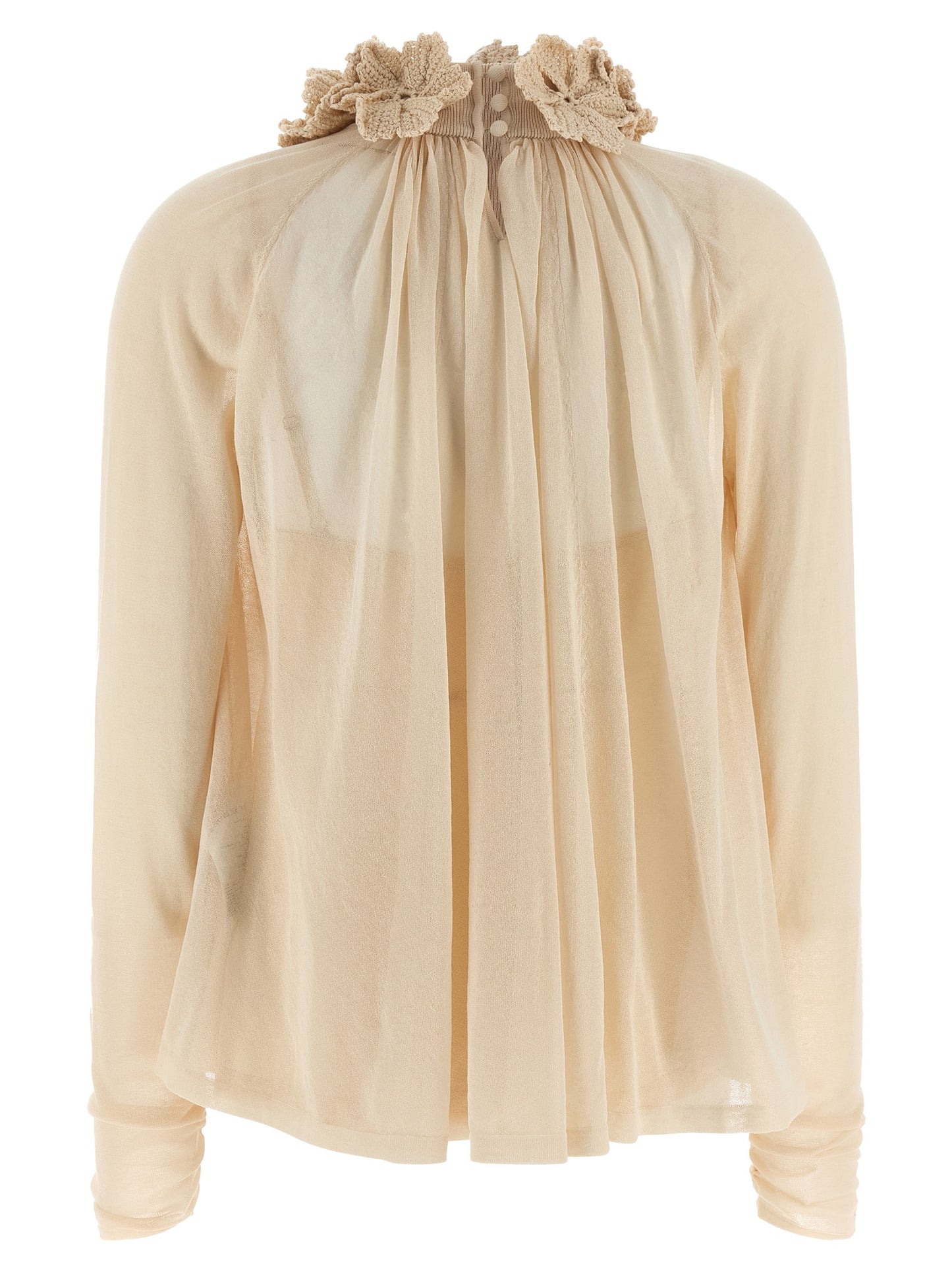 'Hypnotic Crochet Trim' top Tops
