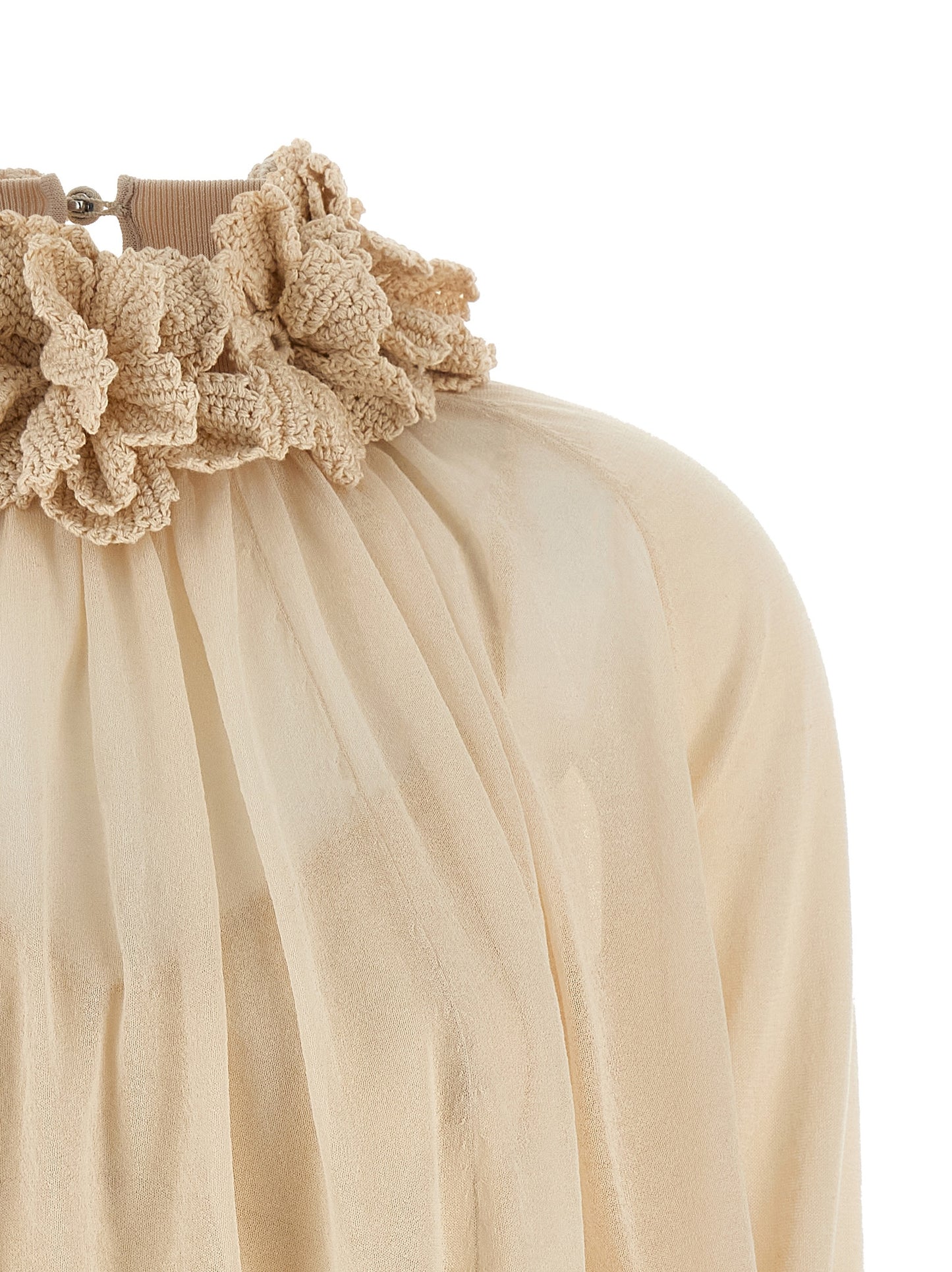 'Hypnotic Crochet Trim' top Tops