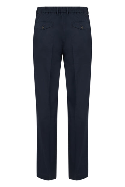 Trousers in technical fabric with elasticated waist RTW