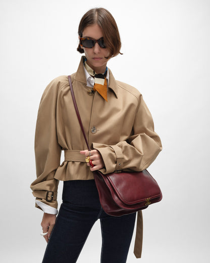 CELINE Shoulder bag Bisaccia Triomphe in shiny leather