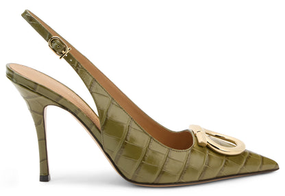 Slingback in leather RTW