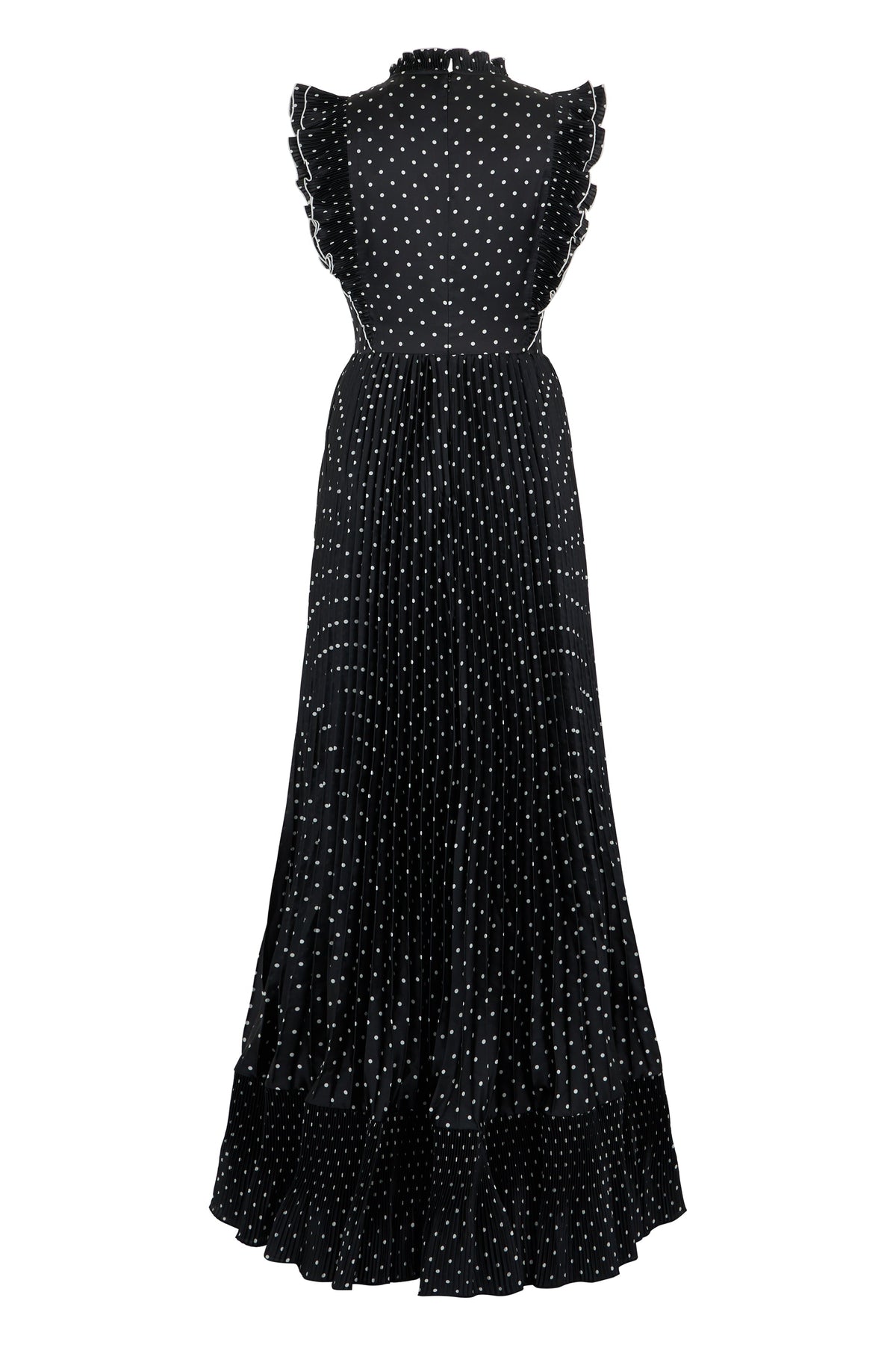 Long dress with polka dots and ruffles RTW