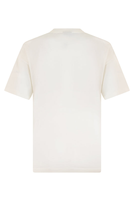 T-shirt in cotton and silk jersey with print RTW
