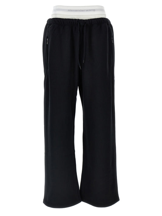 'Wide Leg W/ Logo Elastic Exposed Brief' joggers Pants