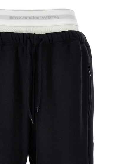 'Wide Leg W/ Logo Elastic Exposed Brief' joggers Pants